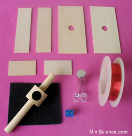 Wooden Electric Generator kit parts