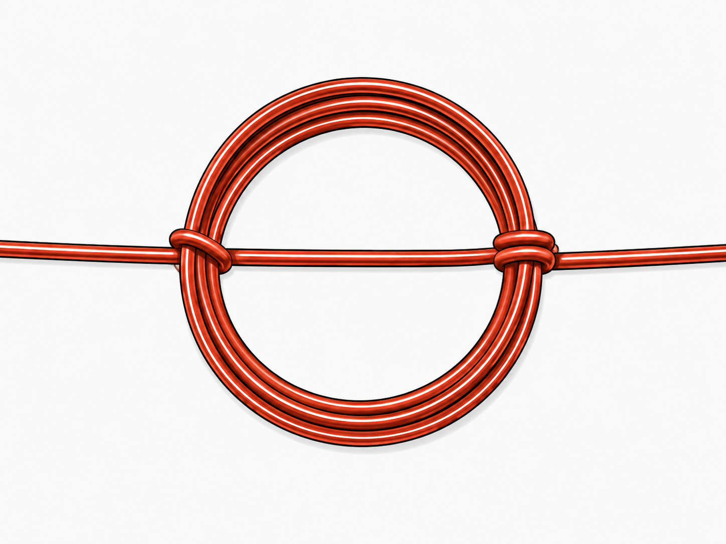 Finished coil showing the two free wire ends that form the motor's axle
