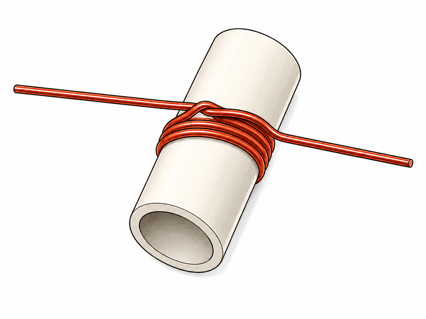 Winding magnet wire around an AA battery to form the motor's armature coil