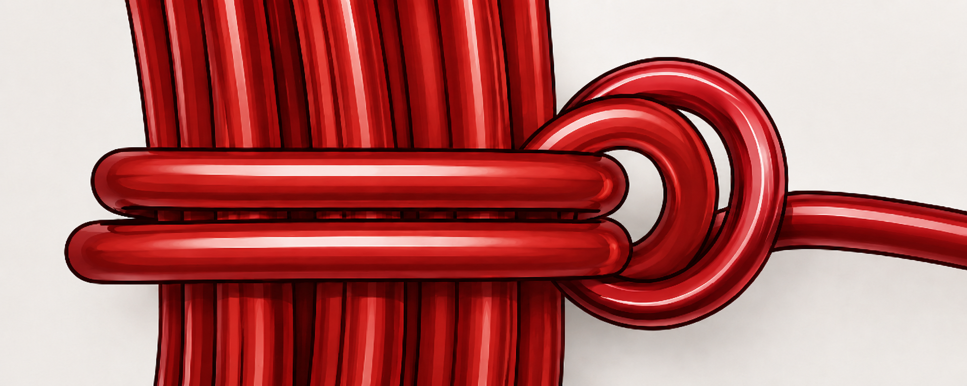 Close-up detail of the tightly wrapped binding turns holding the armature coil together