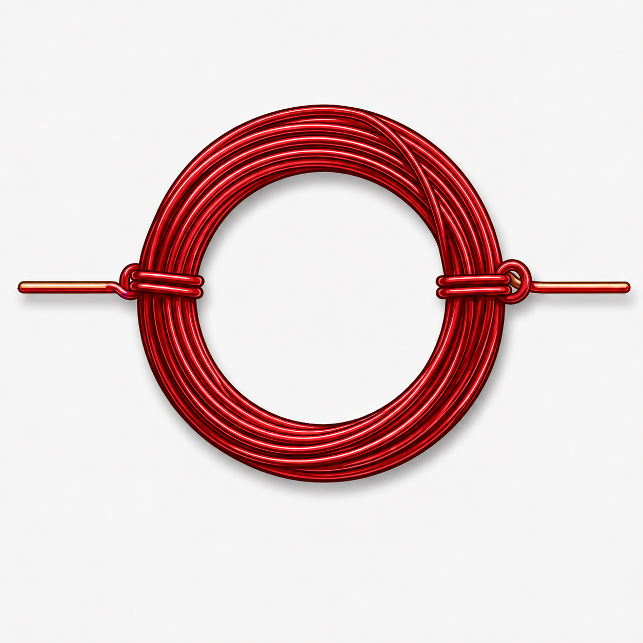 Whole coil showing both binding turns used to keep the armature balanced