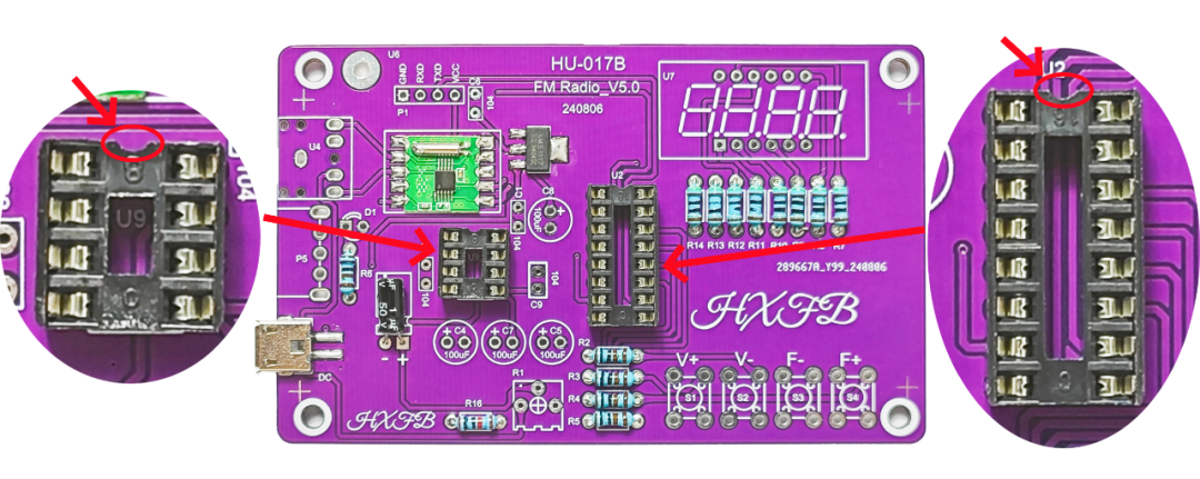 Soldering the 8-pin and 16-pin IC sockets